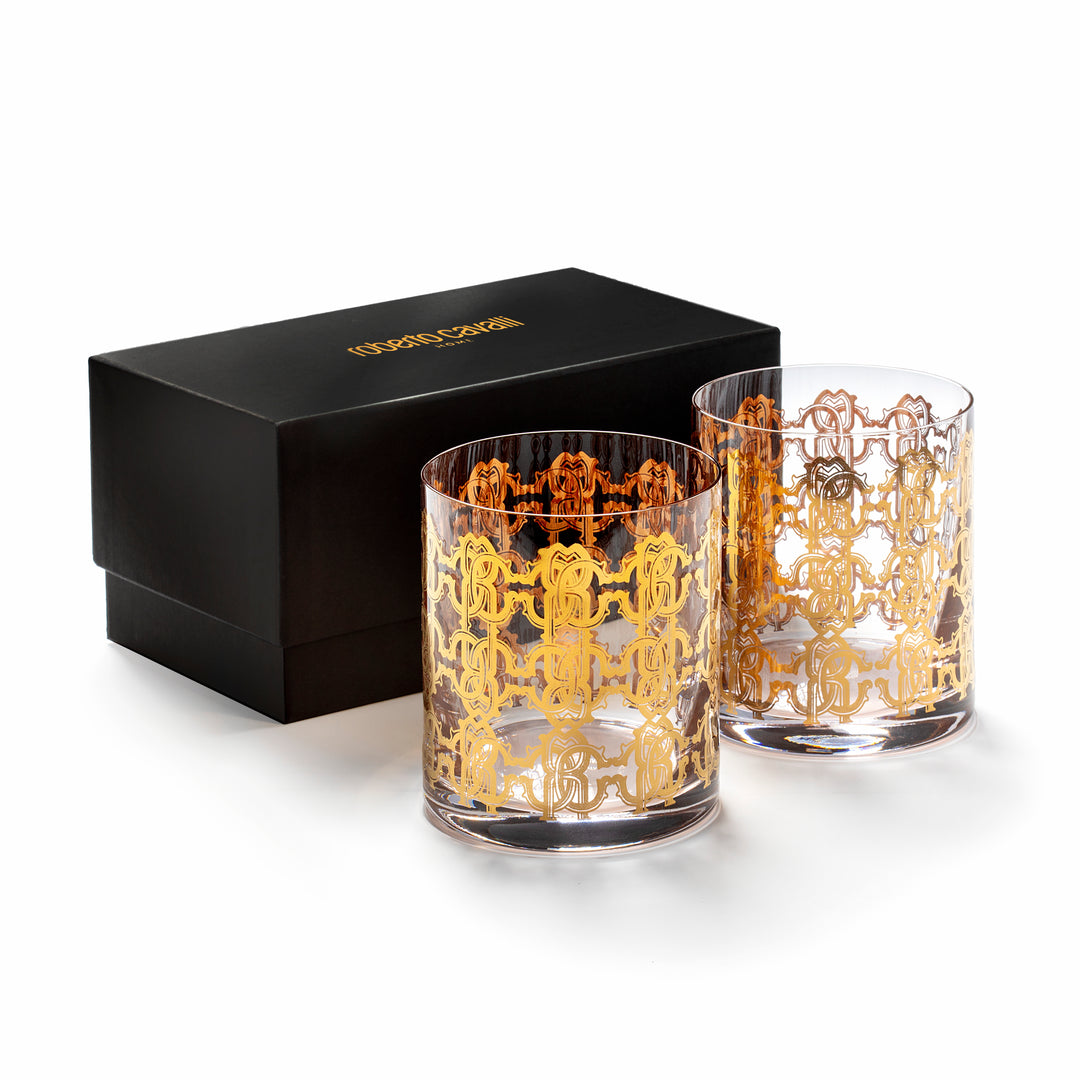 RCHCNMG0101 MONOGRAM GOLD Double Old Fashion Glass