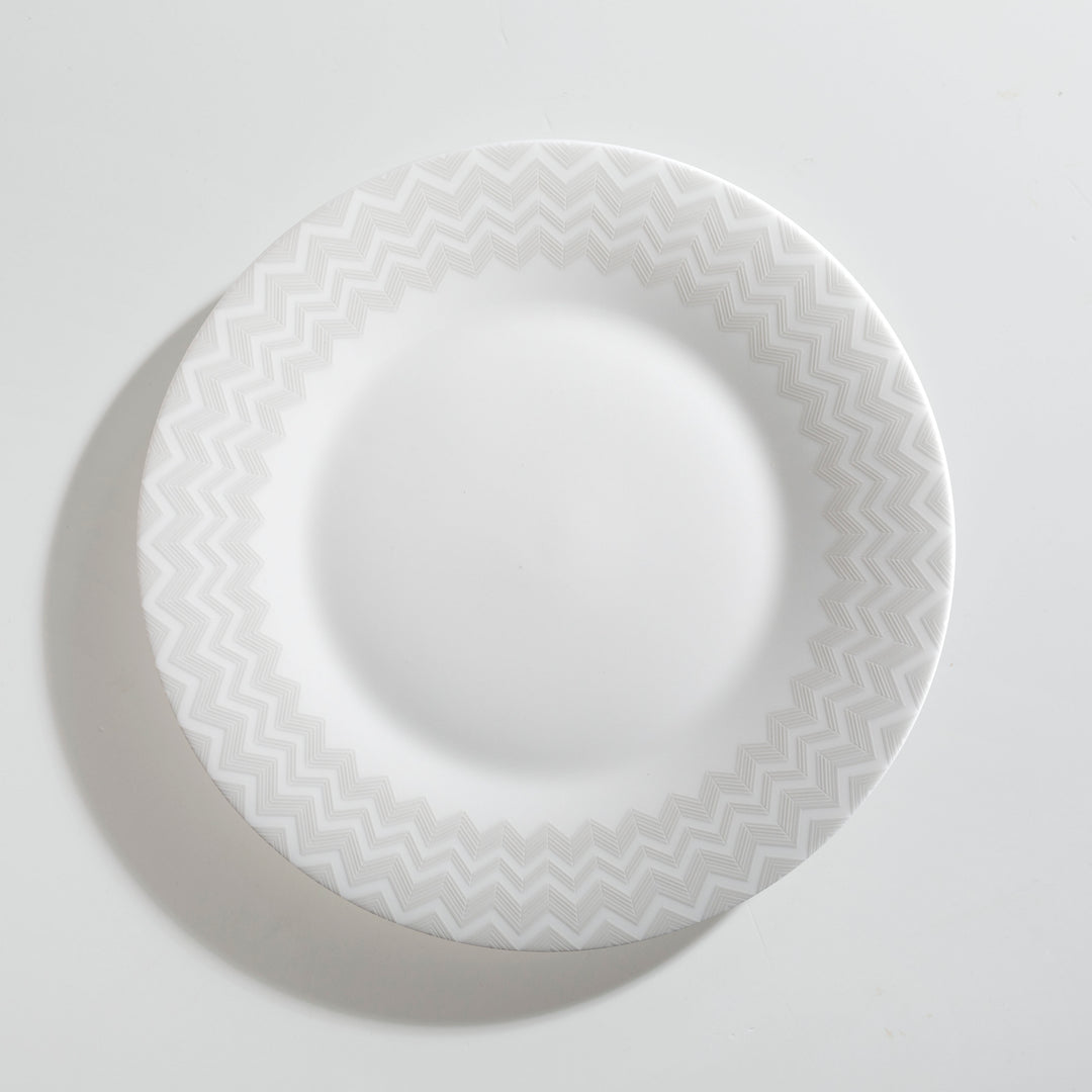 Zig Zag White Dinner Plate – Piatto
